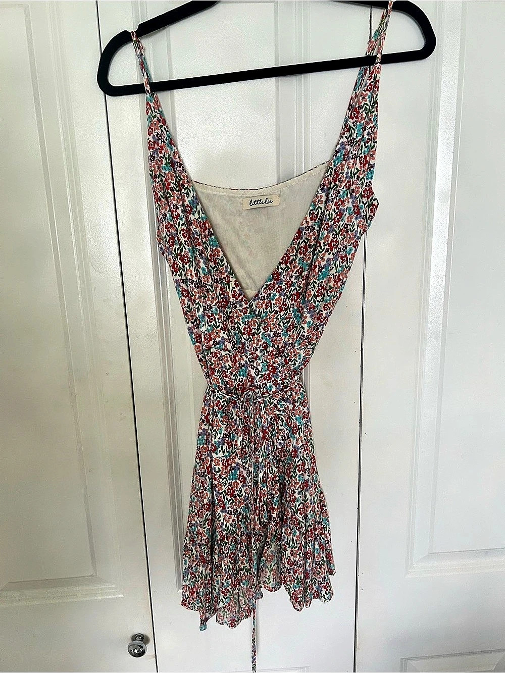 Little Lie Floral Mini Wrap Dress in Multicolor Used